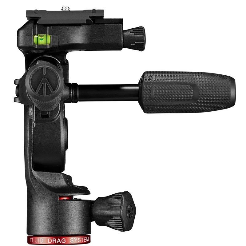 Manfrotto رأس حامل الكاميرا مانفروتو بيفري 3-طرق، ألمنيوم، سعة 6 كجم، لحوامل السفر، مع مقابض قابلة للطي، نظام سحب سائل، للتصوير الفوتوغرافي والفيديو، معدات الفلوغينغ (MH01HY-3WUS) - Image 2